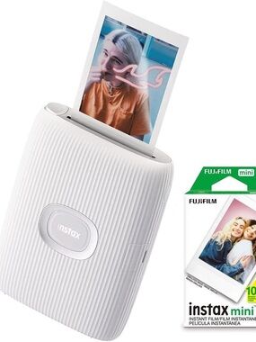 Fujifilm Instax Mini Portable Photo Printer - White, with 30 sheets of film